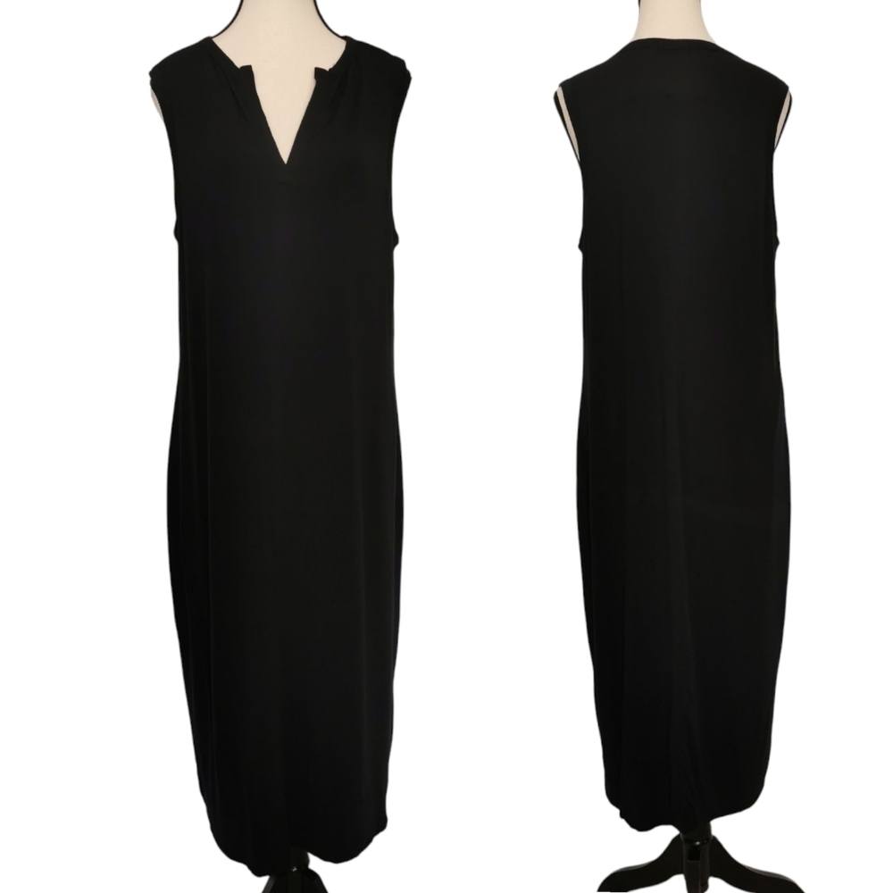 Prana Foundation Sleeveless Split Neck Semi-Fitted Lined Dress - Sz XL